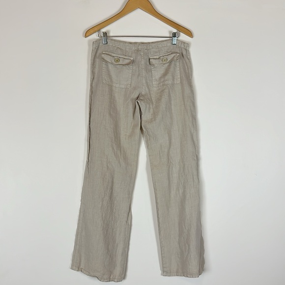 Juicy Couture khaki 100% linen lounge beach pants M medium - Picture 4 of 4